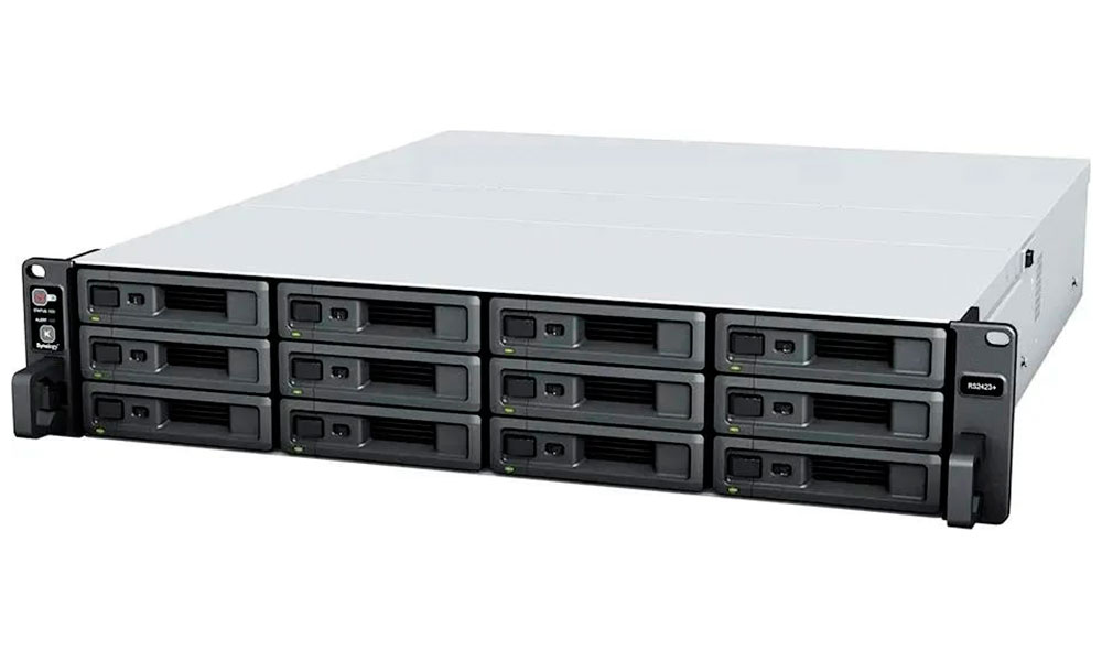 SYNOLOGY RS2423RP+ Система хранения данных Synology 2U 12bay QC 3,6GhzCPU,