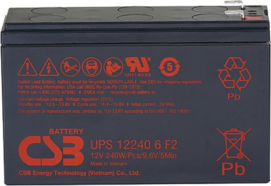 CSB UPS122406 F2 CSB АКБ Аккумуляторная батарея для ИБП (12V 5Ah)