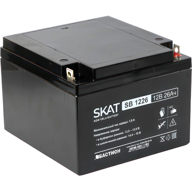 Бастион SKAT SB 1226 (2537) Бастион АКБ СК 12В 26 Ач, B1-M5, Срок службы 6 лет
