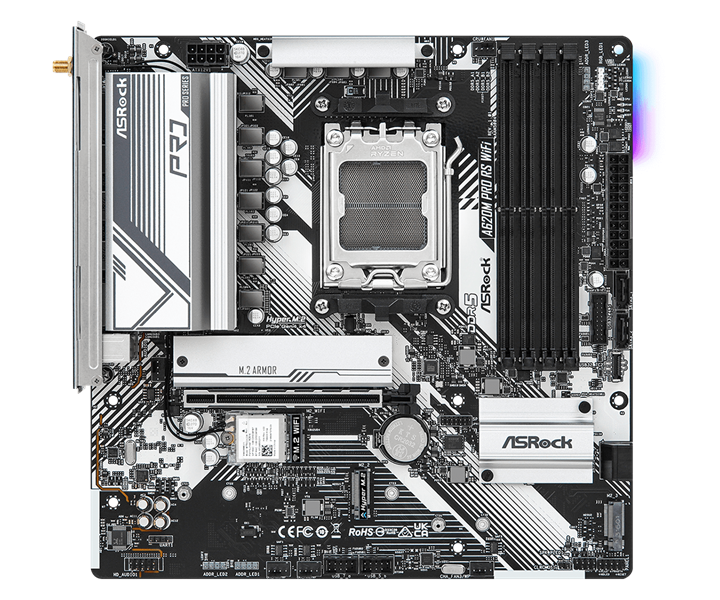 ASRock A620M PRO RS WIFI Материнская плата AM5, A620,