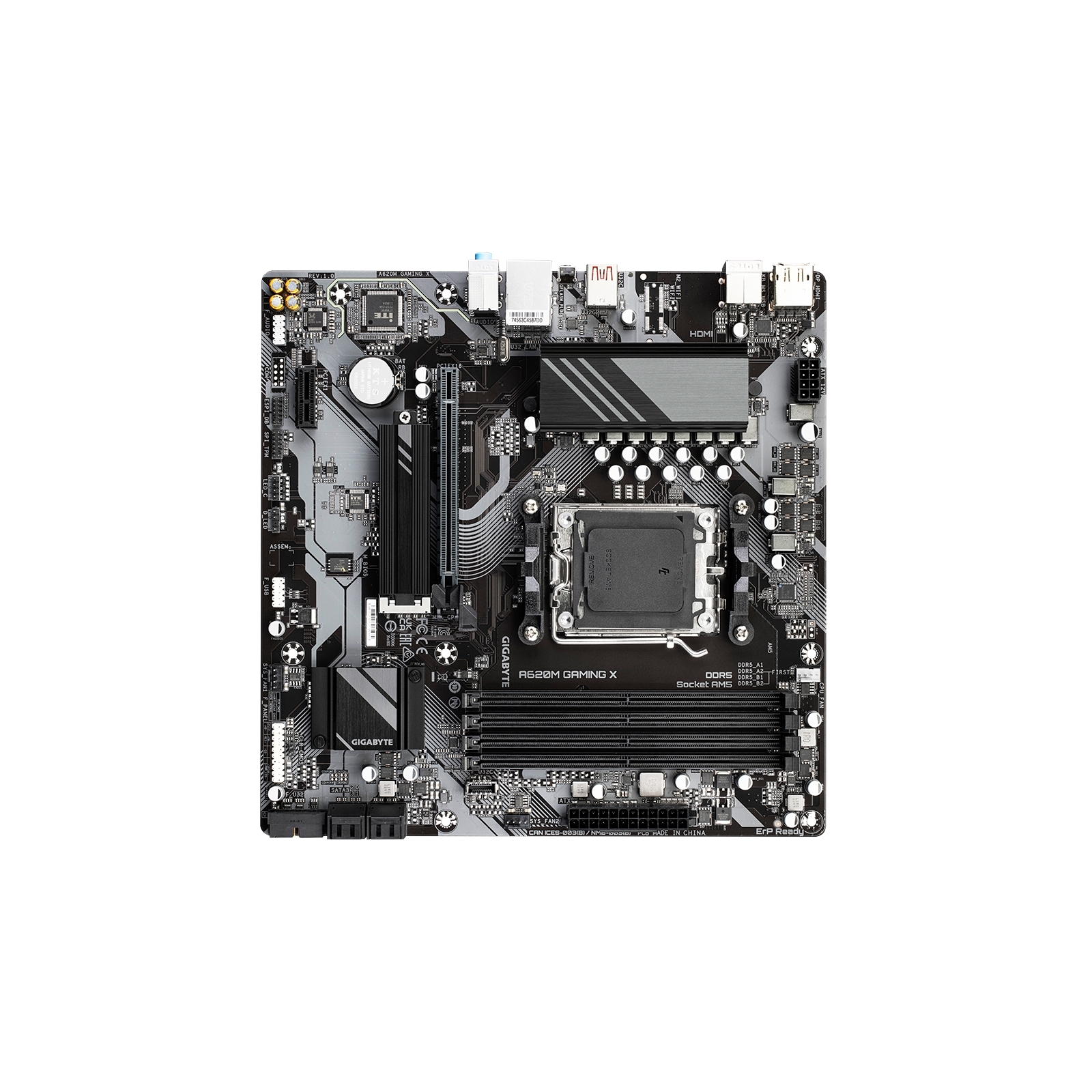 Gigabyte A620M GAMING X Материнская плата AM5, A620,