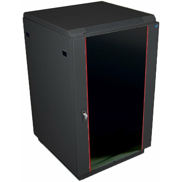 ЦМО Шкаф телекоммуникационный напольный 18U (600x800) дверь стекло, цвет чёрный