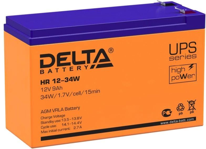Delta Battery HR 12-34W Delta Аккумуляторная батарея для ИБП (12V 9Ah)