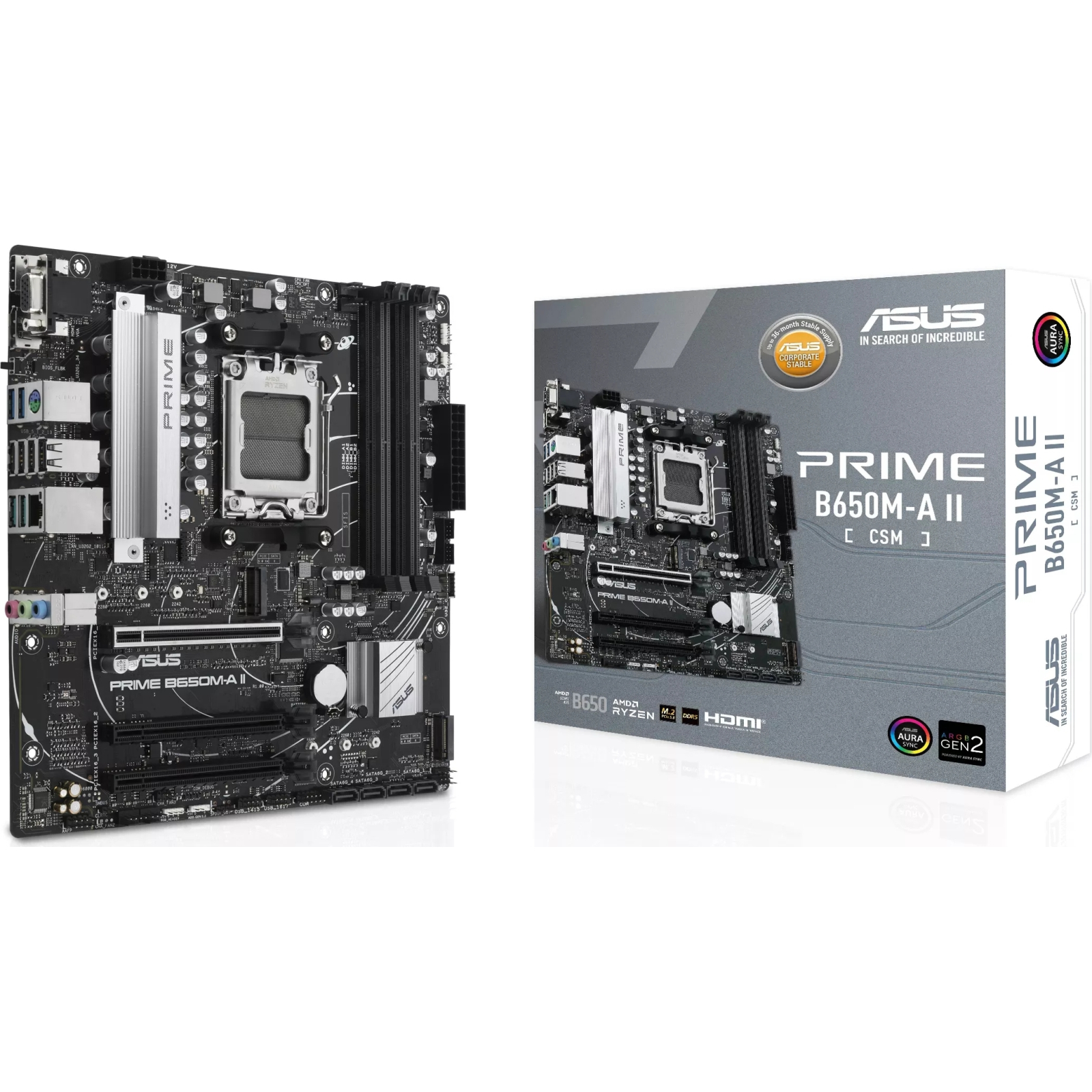 ASUS PRIME B650M-A II-CSM Материнская плата AM5, B650,