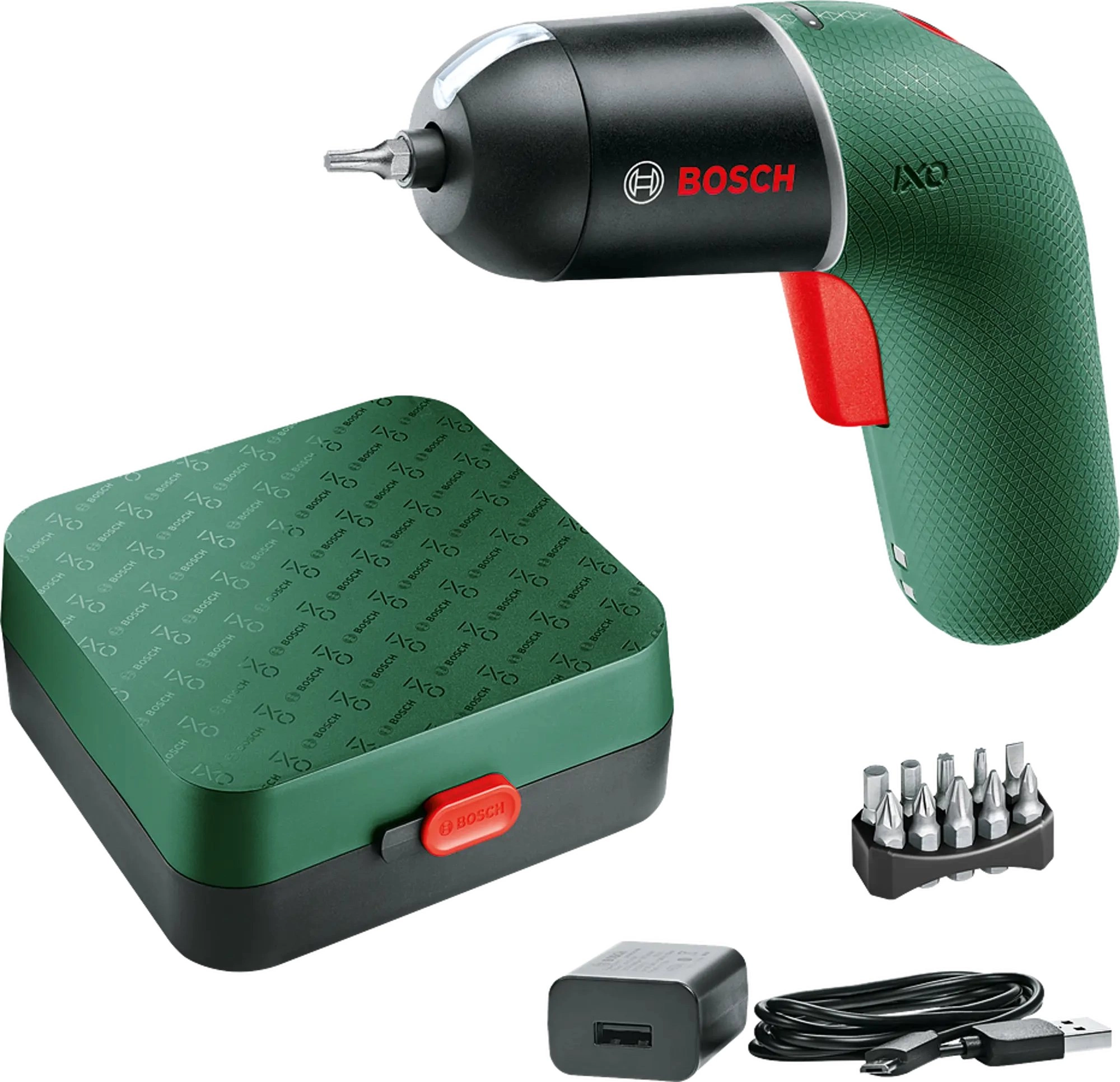 Отвертка аккум. Bosch IXO VI аккум. патрон:держатель бит 1/4" (кейс в комплекте) (06039C7120)