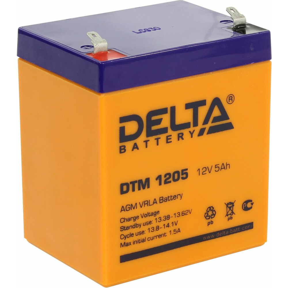 Delta Battery DTM 1205 Аккумуляторная батарея Delta для ИБП (12V 5Ah)