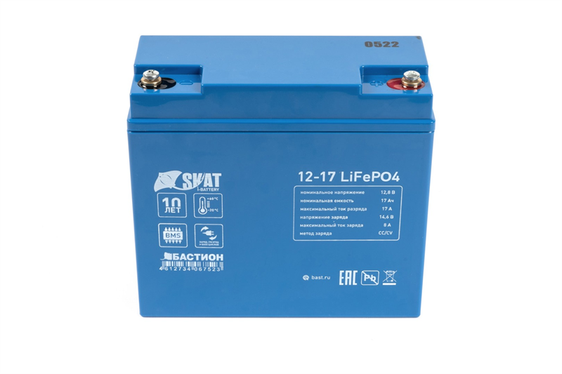 Бастион Skat i-Battery 12-17 LiFePO4 (647) Бастион АКБ LI-ION 12В 17Ач, BMS, T7-М6