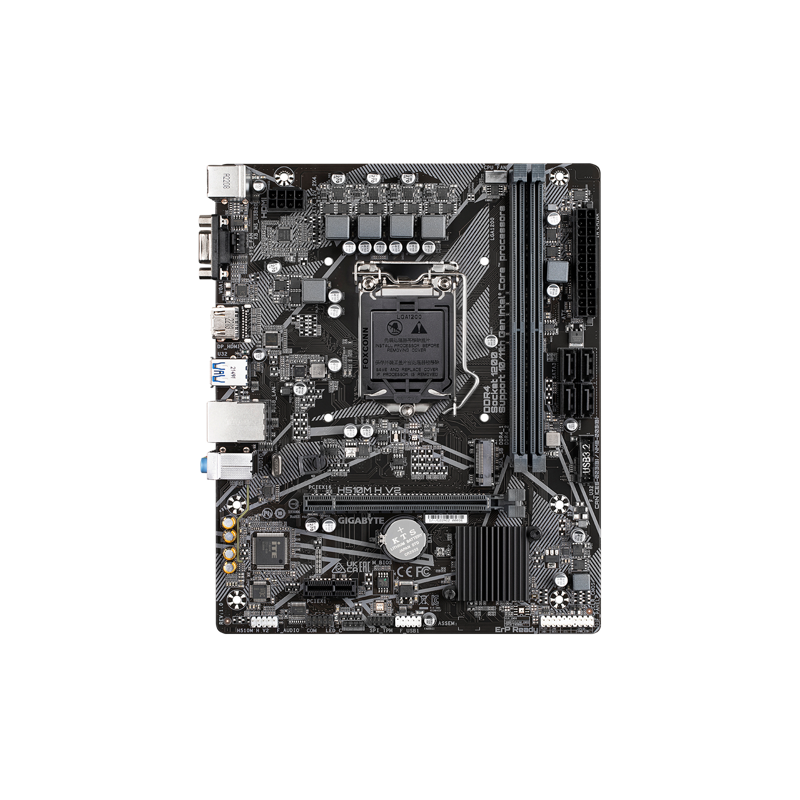 Gigabyte H510M H V2 2.0 Материнская плата H510M H V2 LGA1200, Q470,