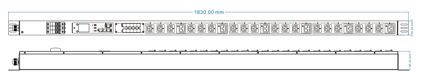 Powercom PDU-32AVMS24-18C3-6C9-3P Аксессуар к источникам бесперебойного питания