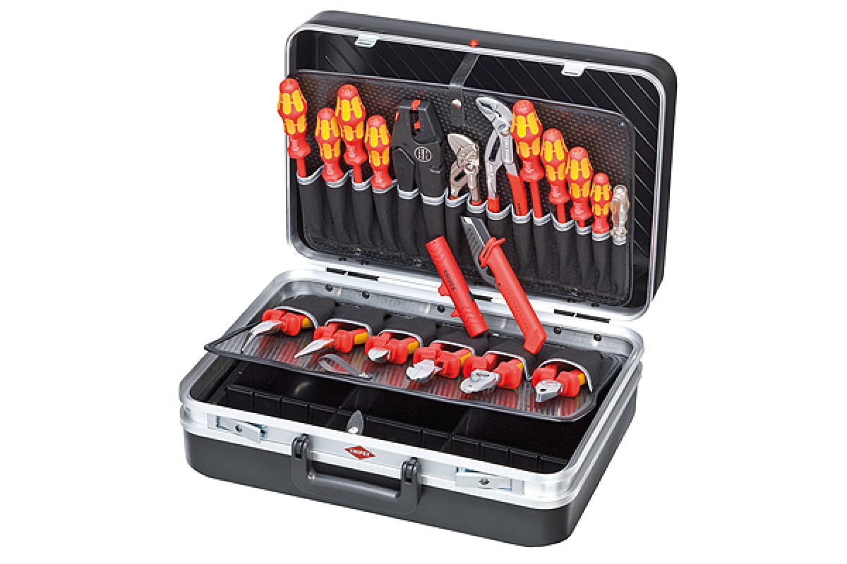 Набор инструментов Knipex KN-002120 20 предметов диэлектр.покр. (жесткий кейс)