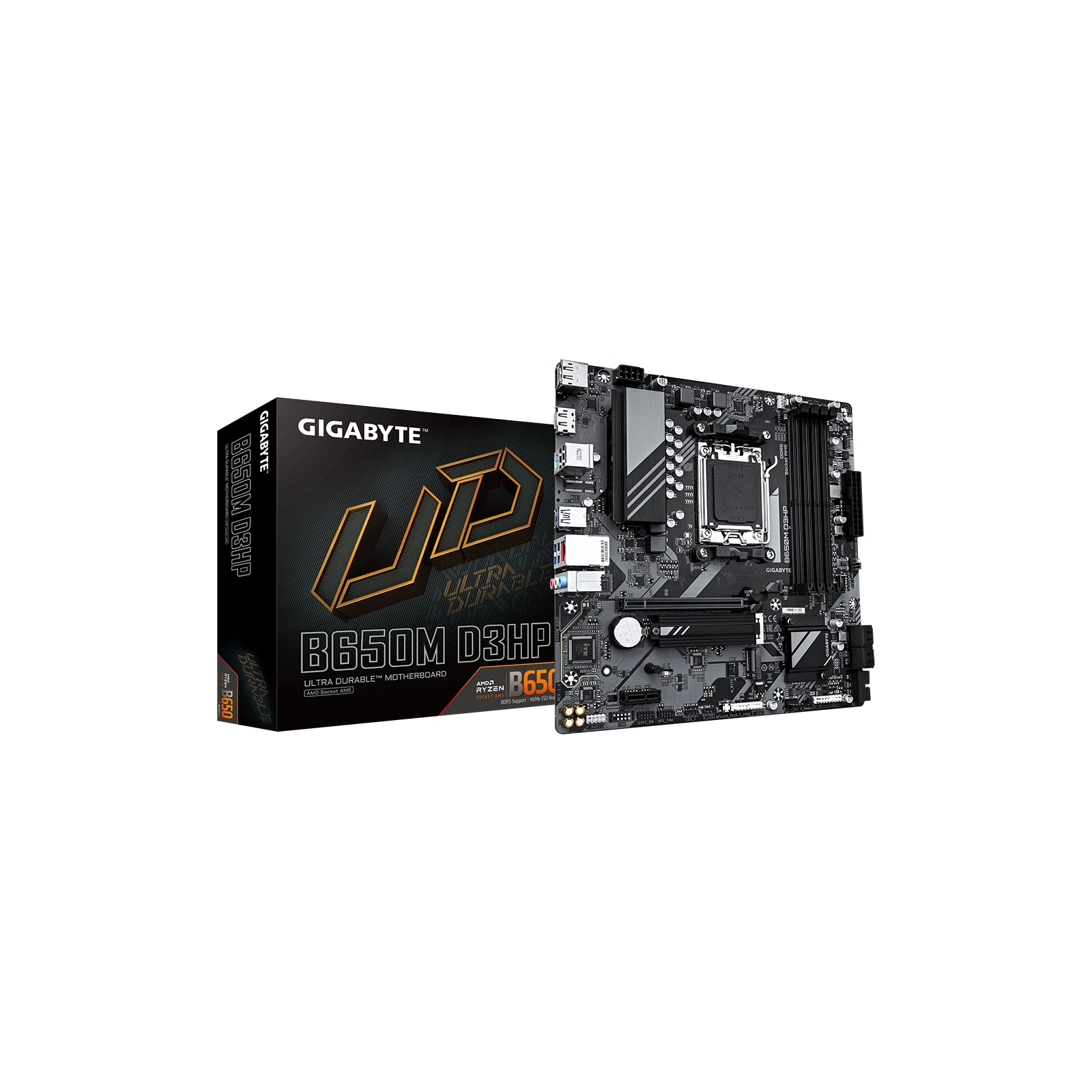 Gigabyte B650M D3HP Материнская плата AM5, B650, 4*DDR5,