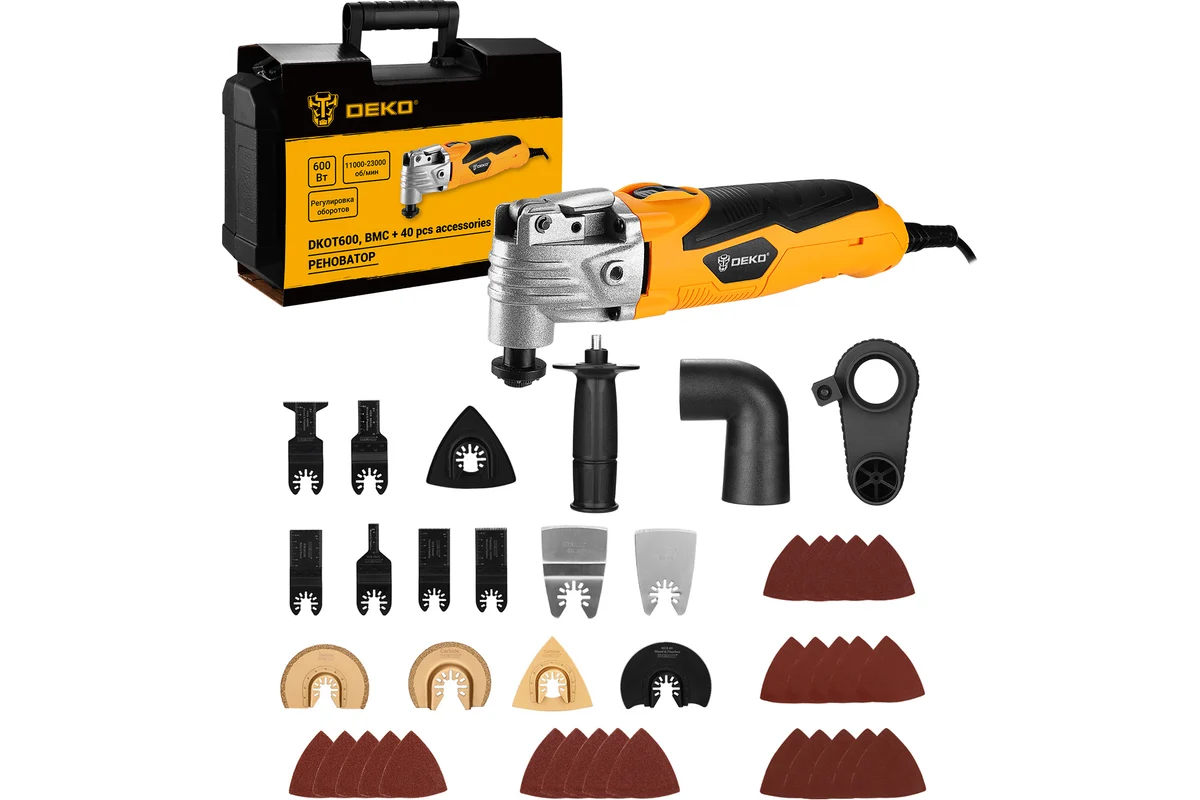 Многофункциональный инструмент Deko DKOT600 600Вт желтый/черный (085-1136)