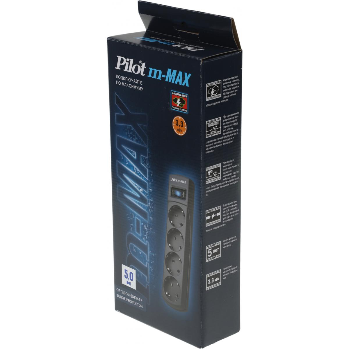 Pilot m-MAX 5m Сетевой фильтр m-MAX Pilot m-MAX 5m Сетевой фильтр m-MAX
