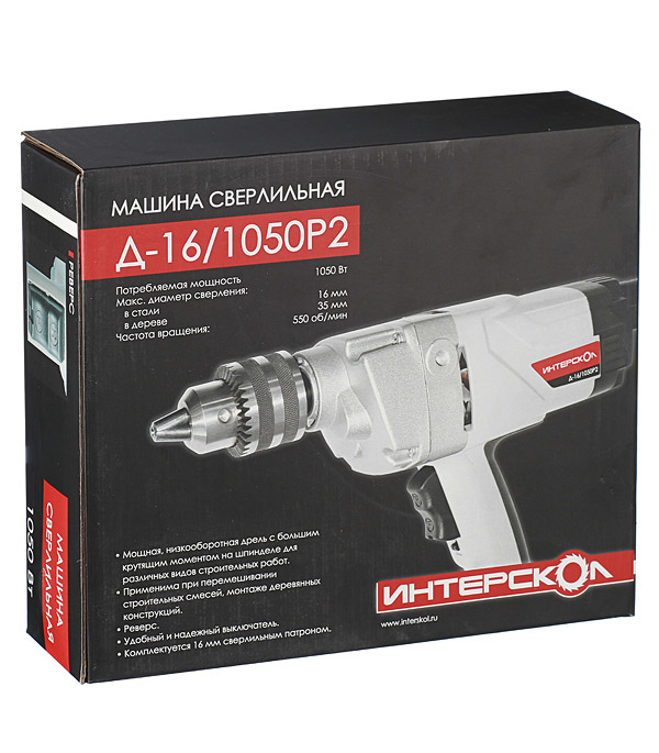 Дрель безударная Интерскол Д-16/1050Р2 1050Вт патрон:кулачковый реверс (369.1.0.00) Дрель безударная Интерскол Д-16/1050Р2 1050Вт патрон:кулачковый реверс (369.1.0.00)