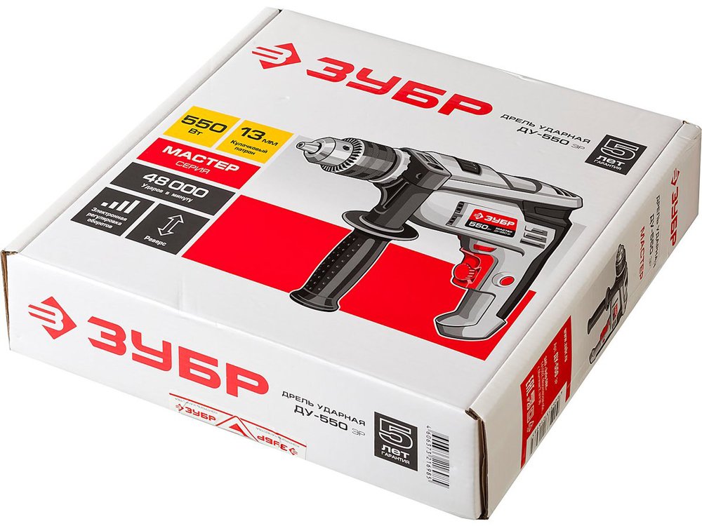Дрель ударная Зубр ДУ-550 ЭР 550Вт патрон:кулачковый реверс Дрель ударная Зубр ДУ-550 ЭР 550Вт патрон:кулачковый реверс