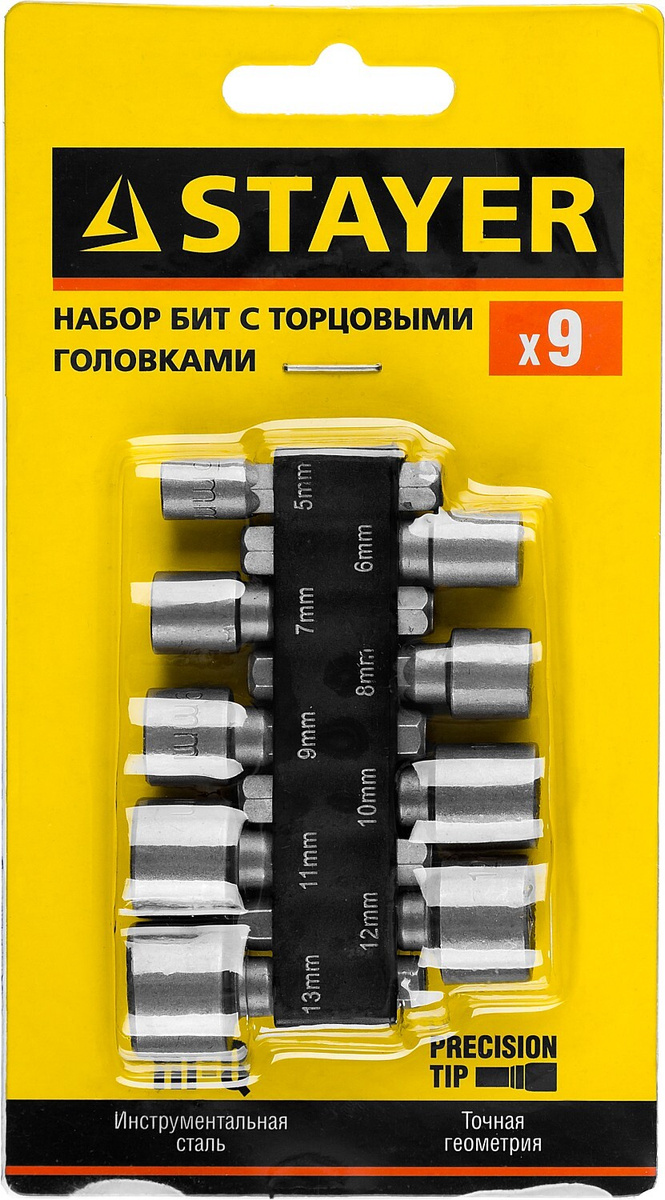 Набор бит Stayer 26089-H9 (9пред.) для шуруповертов Набор бит Stayer 26089-H9 (9пред.) для шуруповертов