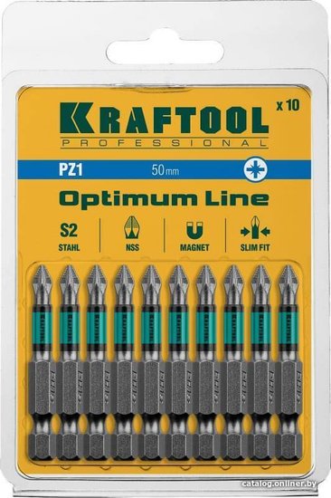 Набор бит Kraftool 26124-1-50-10 (10пред.) для шуруповертов Набор бит Kraftool 26124-1-50-10 (10пред.) для шуруповертов