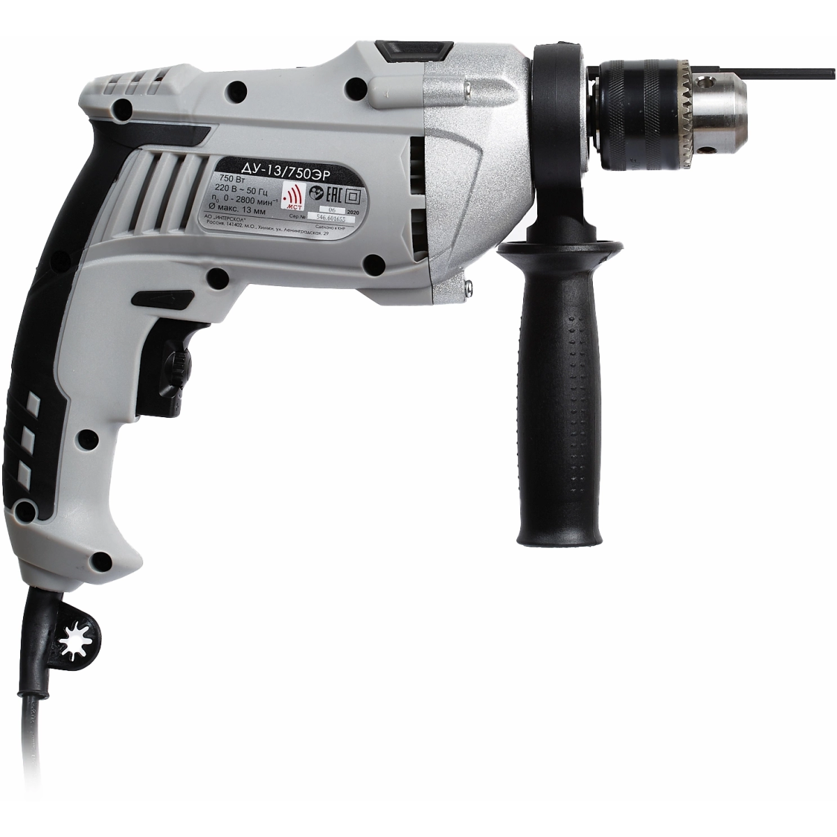 Дрель ударная Интерскол ДУ-13/750ЭР 750Вт патрон:кулачковый реверс (546.1.0.00) Дрель ударная Интерскол ДУ-13/750ЭР 750Вт патрон:кулачковый реверс (546.1.0.00)
