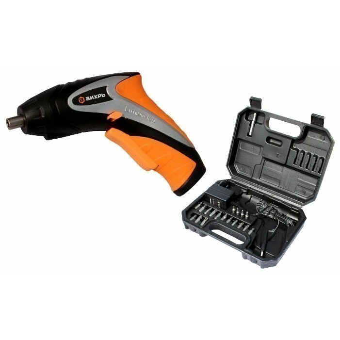 Отвертка аккум. Вихрь ОА-3,6-К аккум. патрон:Шестигранник 6.35 мм (1/4) (кейс в комплекте) (72/14/10) Отвертка аккум. Вихрь ОА-3,6-К аккум. патрон:Шестигранник 6.35 мм (1/4) (кейс в комплекте) (72/14/10)