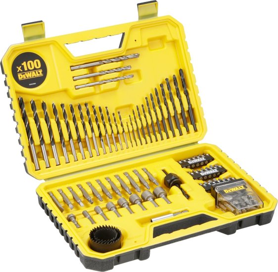 Набор бит и сверл DeWalt DT71563-QZ по дер/мет/бет (100пред.) для шурупов/дрелей/перф Набор бит и сверл DeWalt DT71563-QZ по дер/мет/бет (100пред.) для шурупов/дрелей/перф