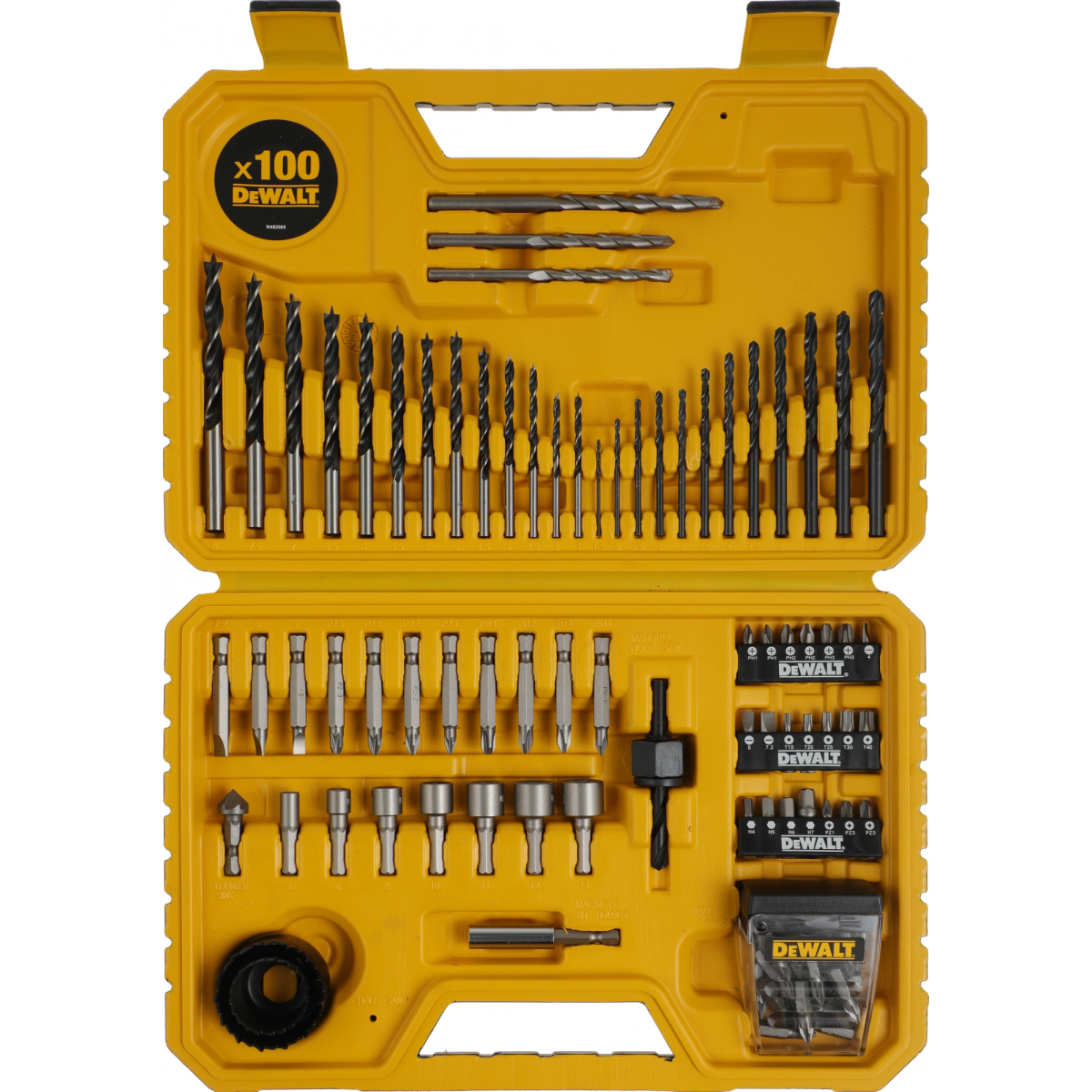 Набор бит и сверл DeWalt DT71563-QZ по дер/мет/бет (100пред.) для шурупов/дрелей/перф Набор бит и сверл DeWalt DT71563-QZ по дер/мет/бет (100пред.) для шурупов/дрелей/перф